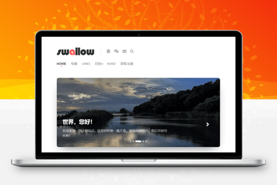 「推荐主题」Swallow主题：极简的WordPress单栏主题-大海博客